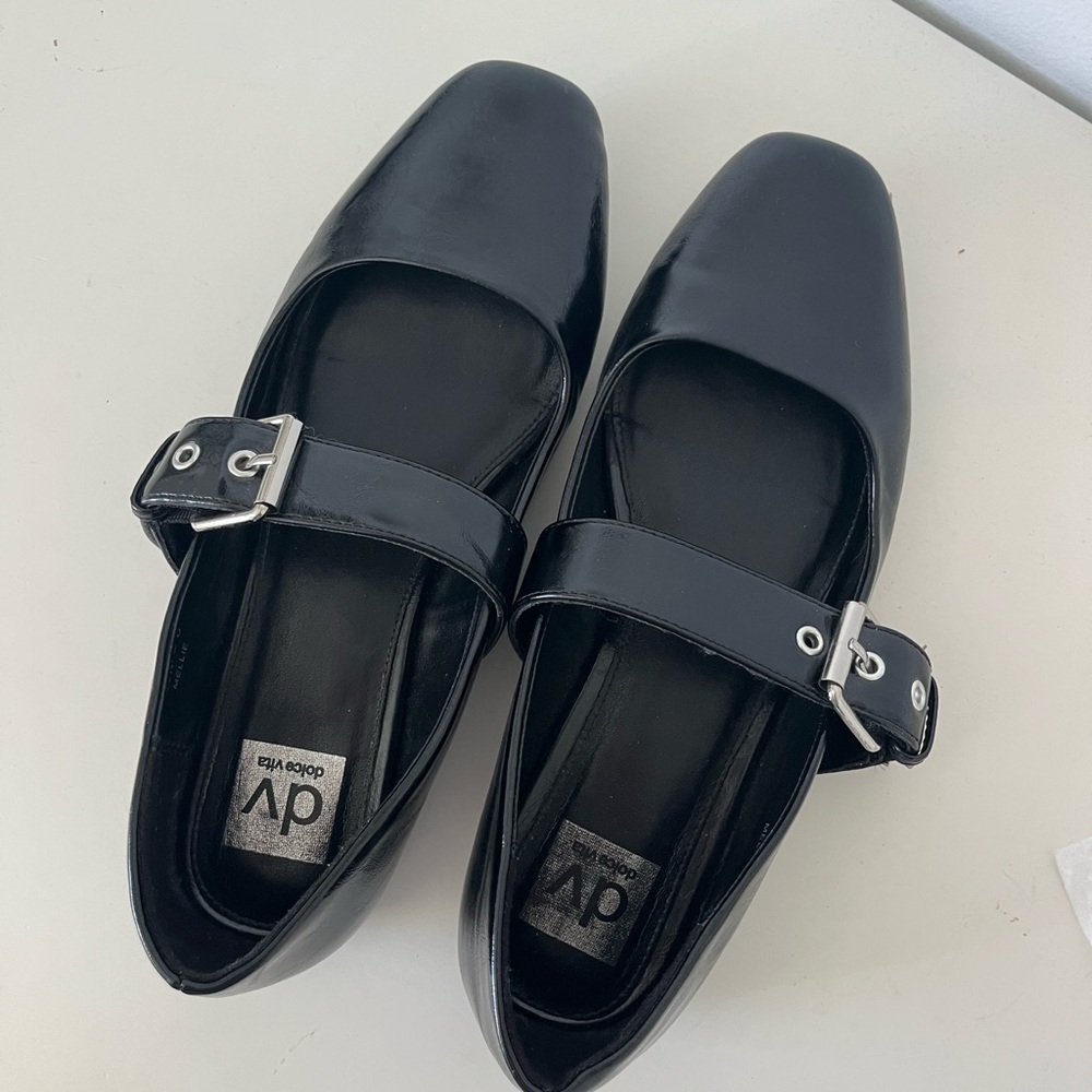 Dolce Vita Black Patent Mary Jane Flats